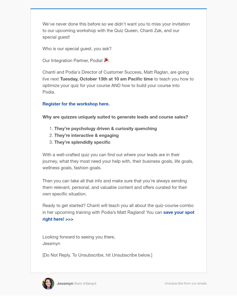 Interact - A reminder about your invite,
