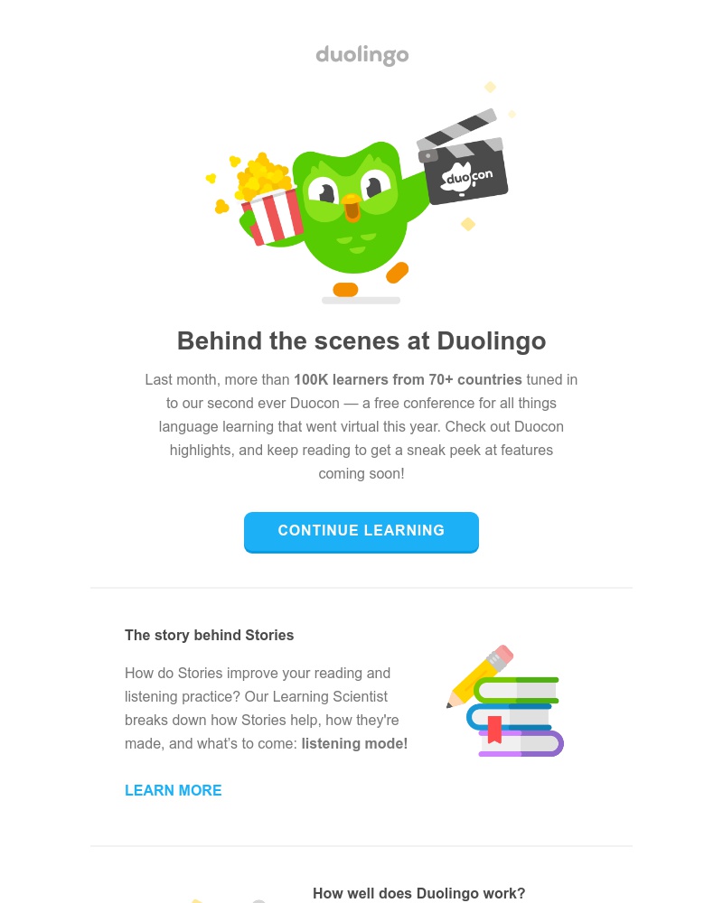 Onboarding on Duolingo video screenshot