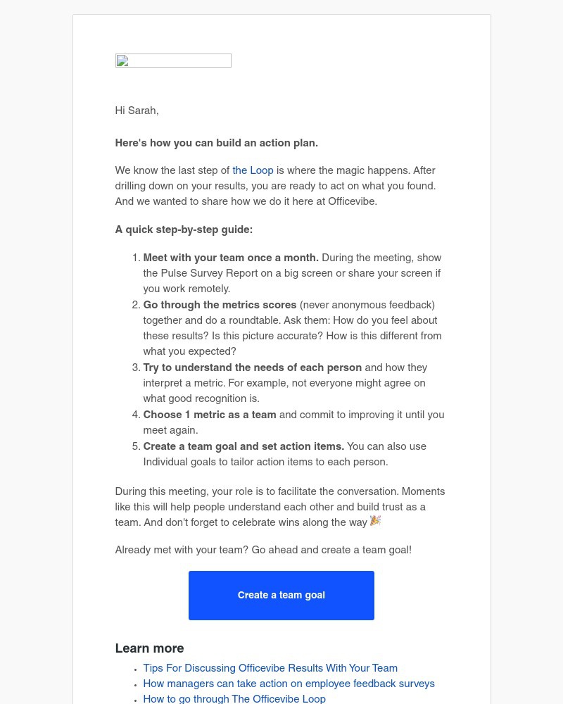 Officevibe - A step-by-step guide on how to take action