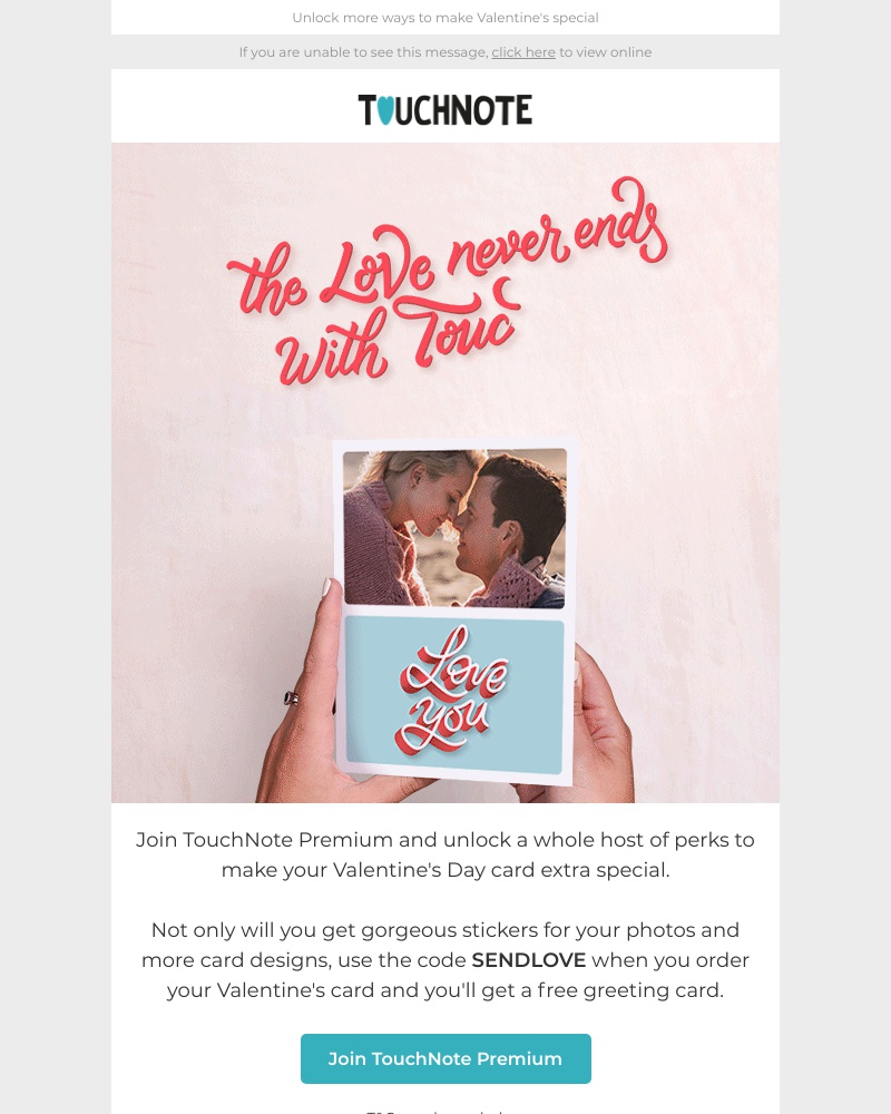 TouchNote - A Valentine's card as special as they are ❤️