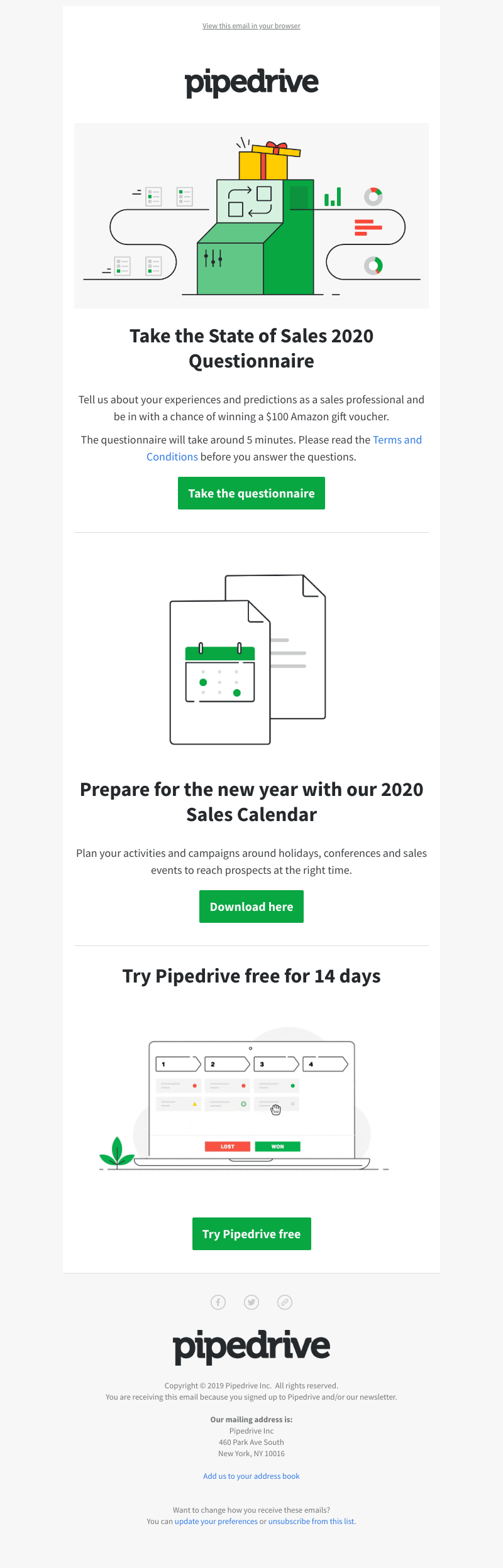 Pipedrive - Answer our State of Sales 2020 questionnaire for a chance to win! 🎁🎉