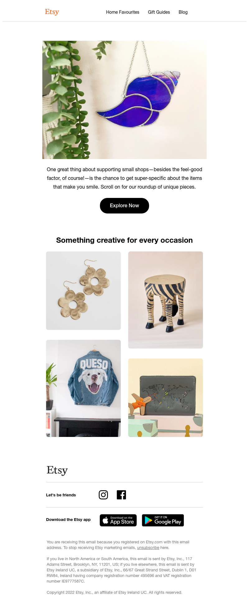 Etsy - “Thanks, it’s from Etsy!”
