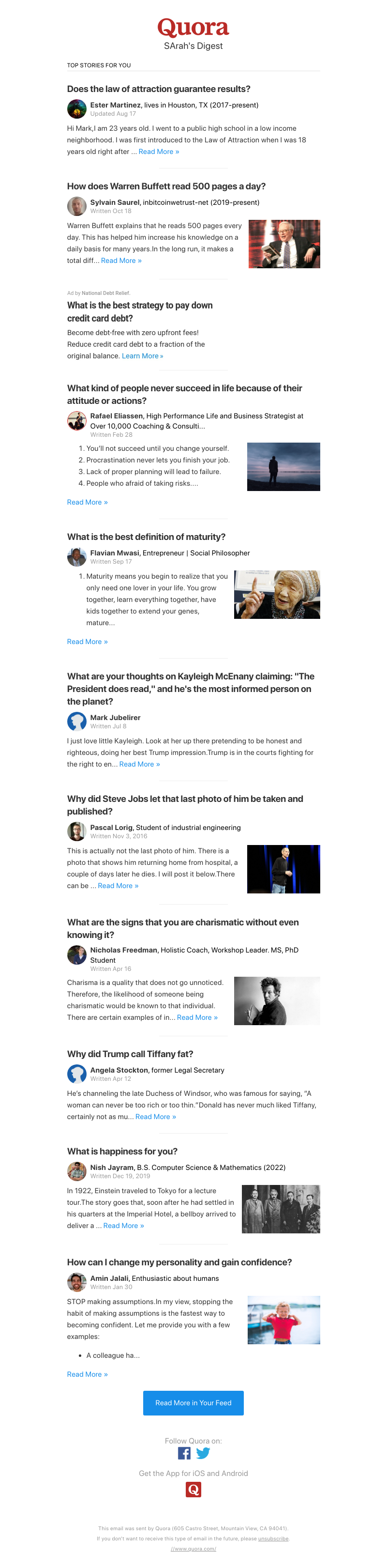 Quora - Does the law of attraction guarantee results?