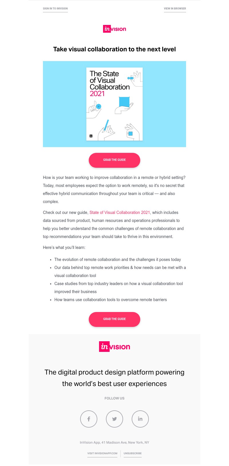 InVision - Read Now: State of Visual Collaboration 2021