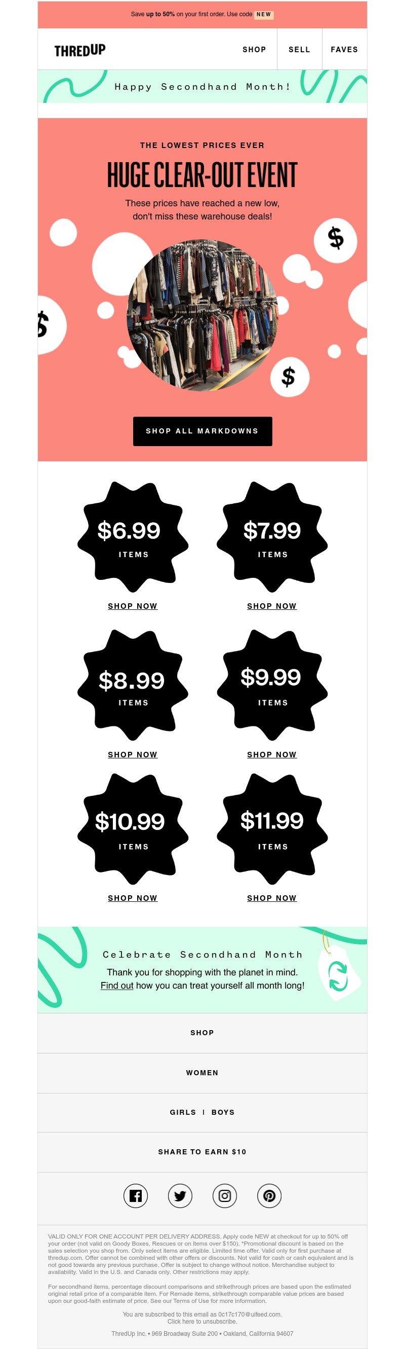 thredUP - Shop markdowns under $12!
