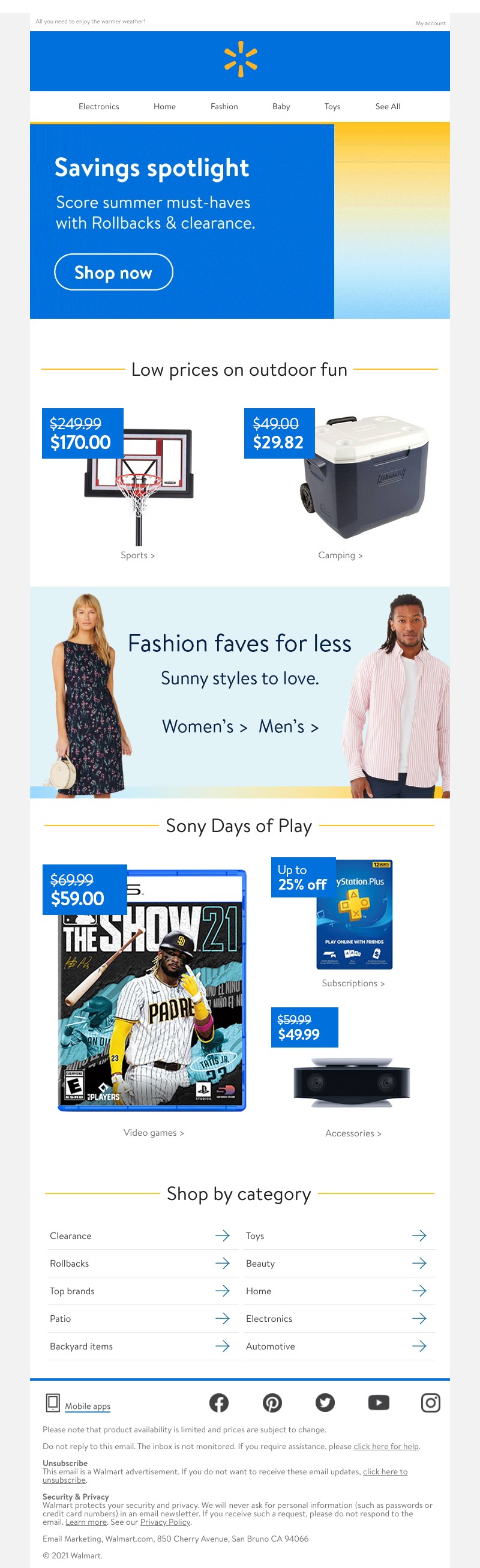 Walmart - Hot summer savings 🔥