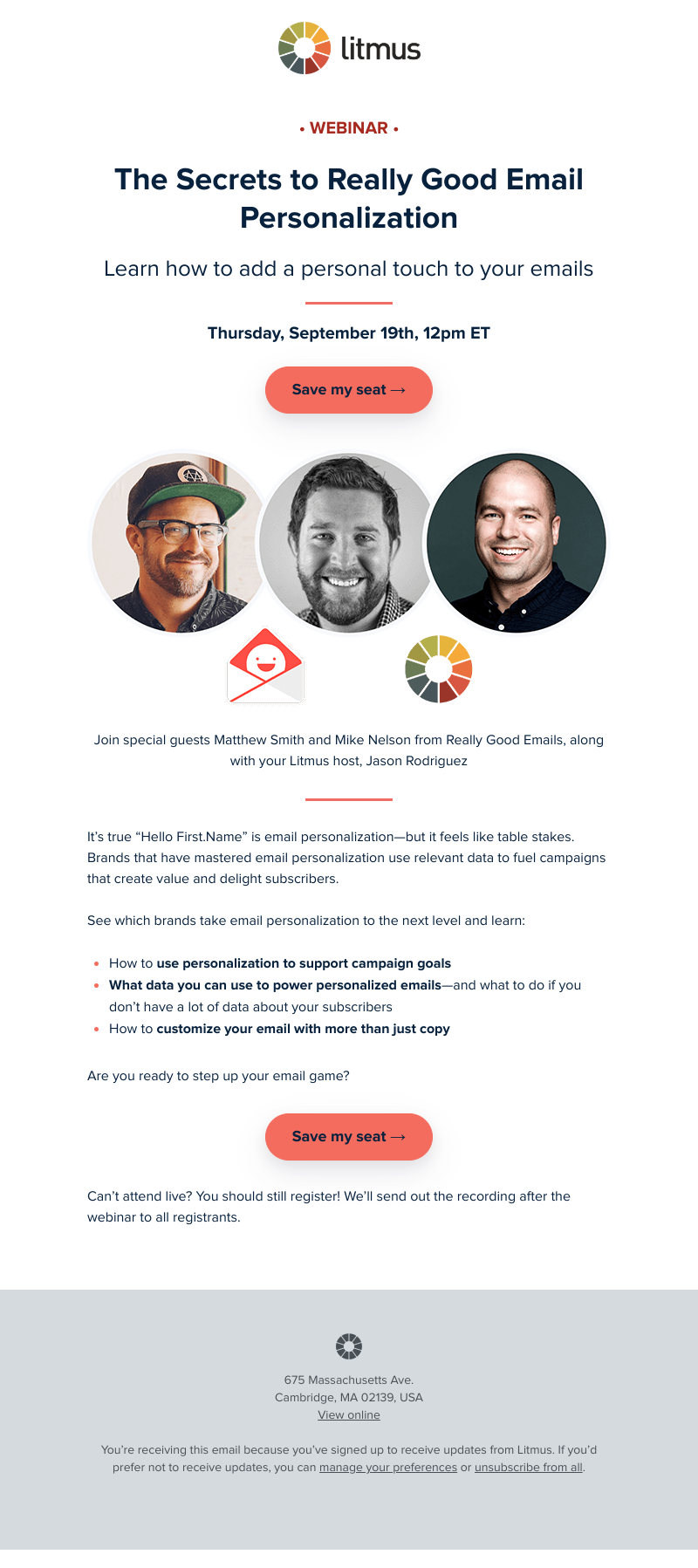 Litmus - Webinar: Learn the secret to really good email personalization