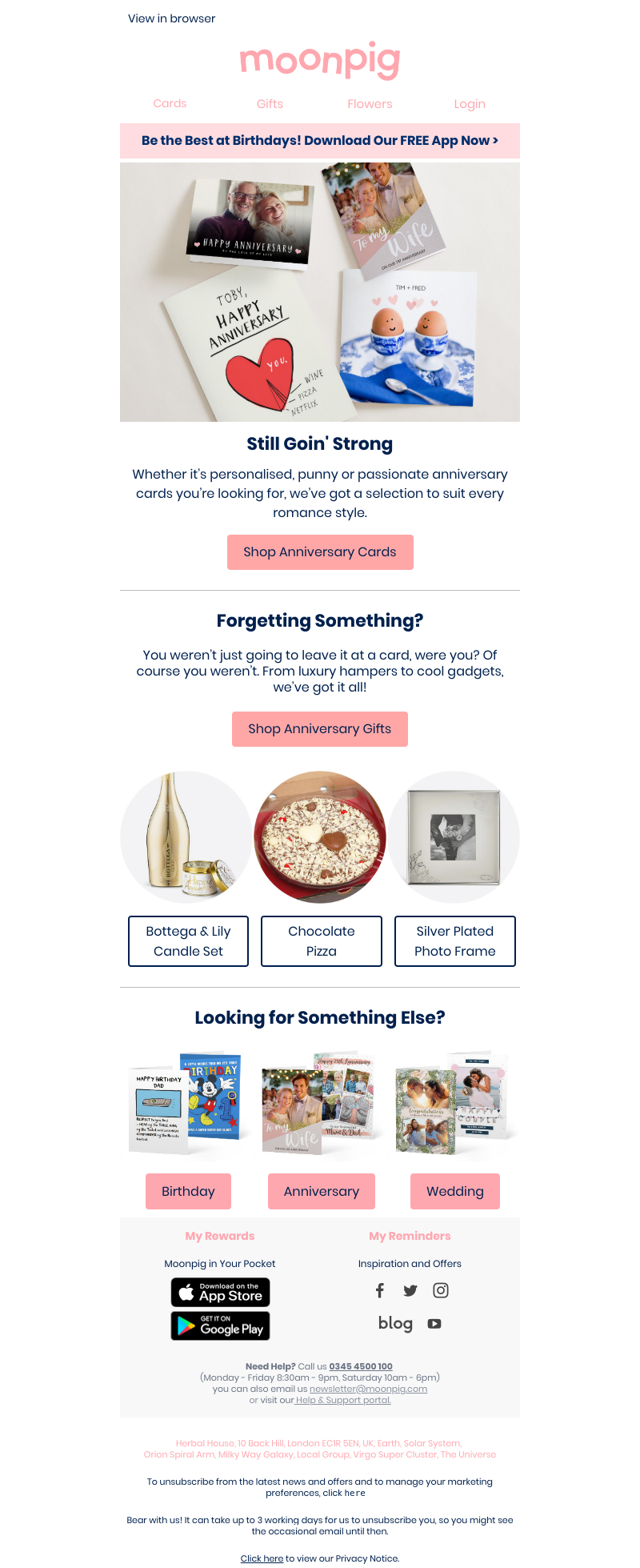 Moonpig - 10/09/2019: A date to remember forever!