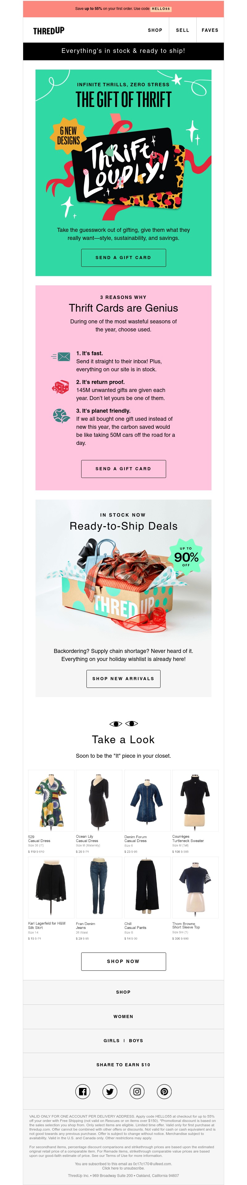thredUP - The zero-wait gift everyone wants. 🎁