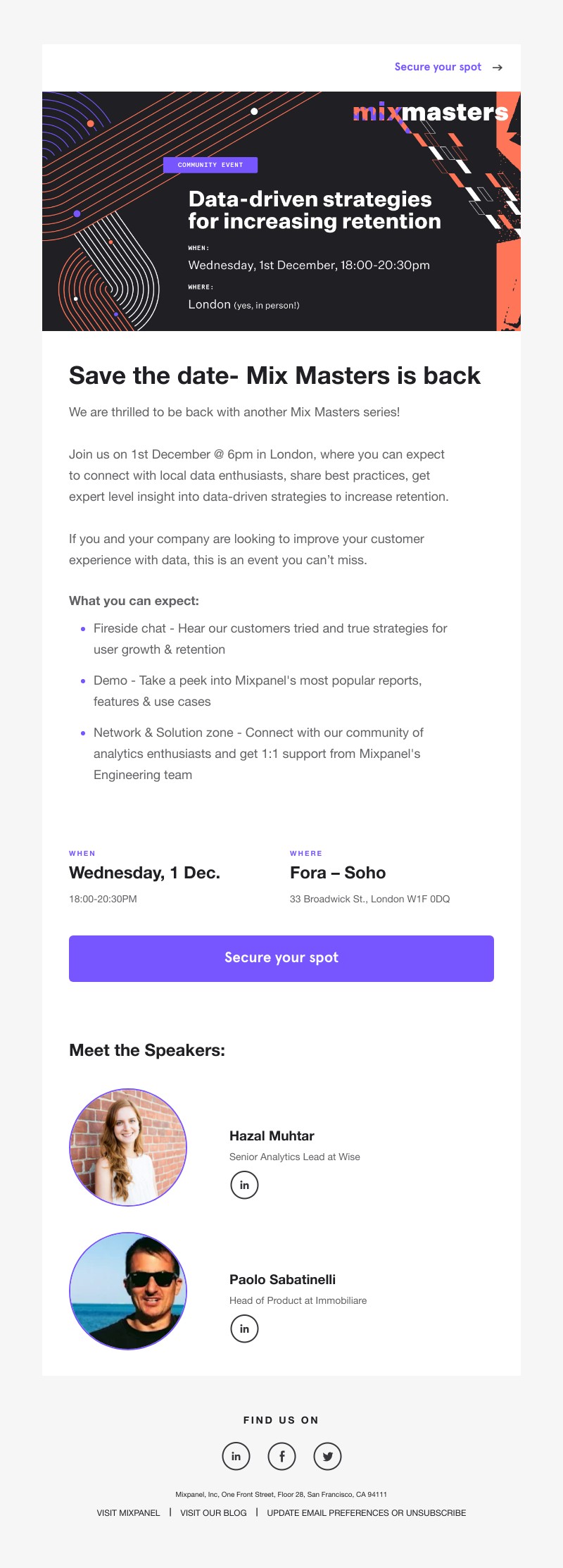 Mixpanel - Grab your free ticket today! Mix Masters 1st December
