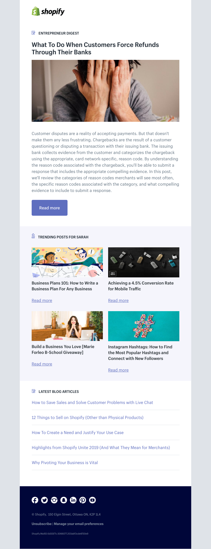 Shopify - What To Do When Customers Force Refunds Through Their Banks