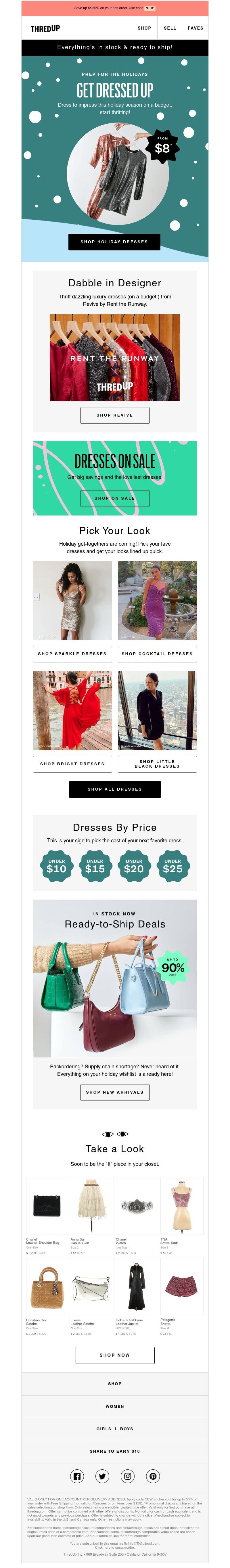 thredUP - It's a holiday 👗 extravaganza 💃