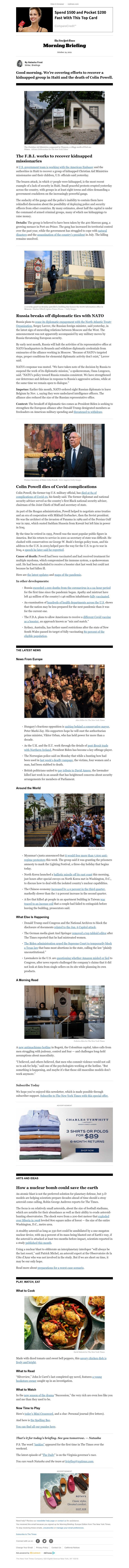 The New York Times - Your Tuesday Briefing