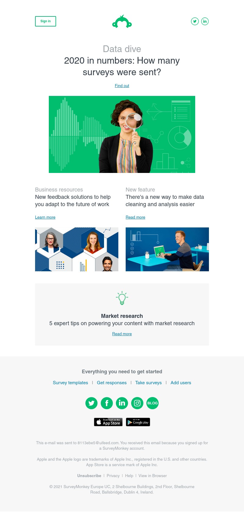 SurveyMonkey - Newsletter: January 2021