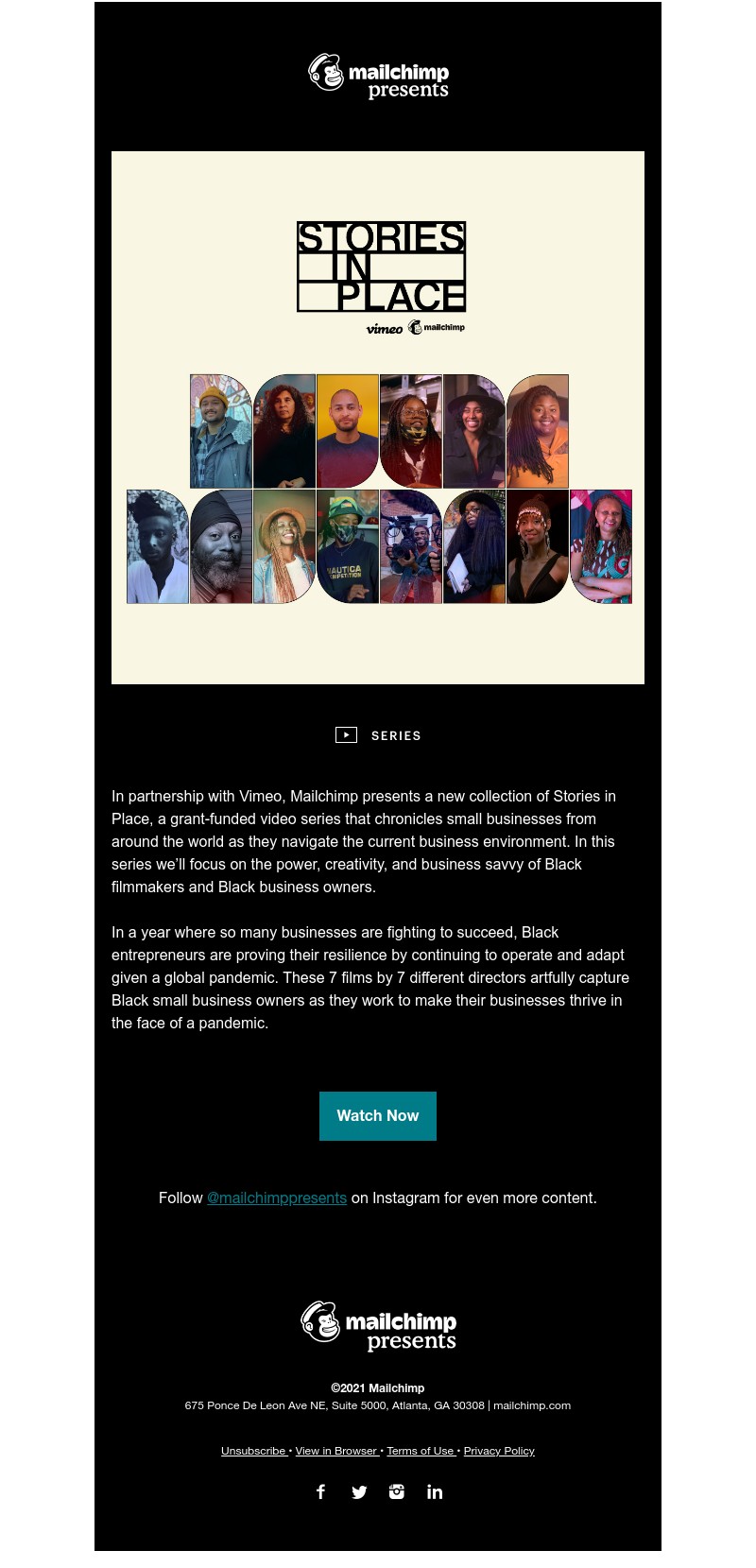 Mailchimp - Celebrating Black filmmakers and business owners