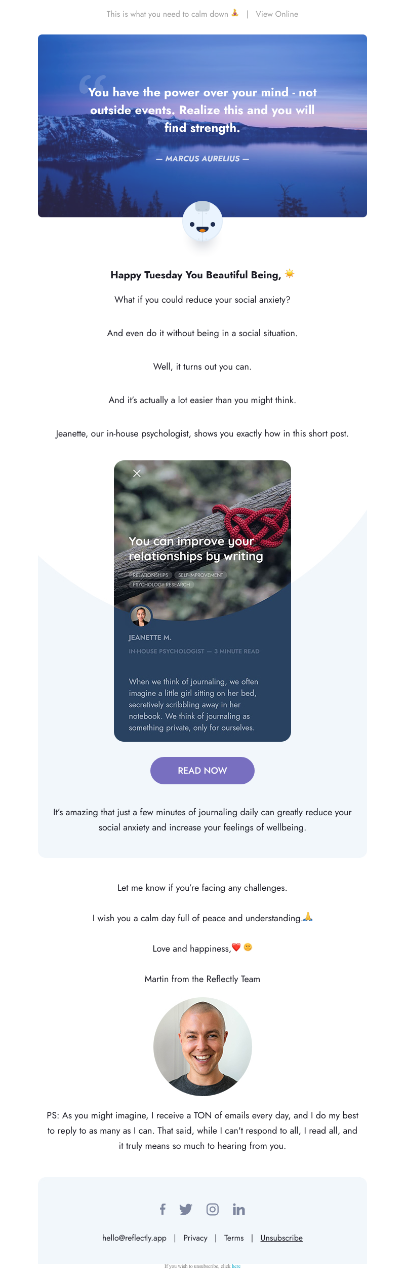 Reflectly - Are you feeling anxious in social situations? 😓