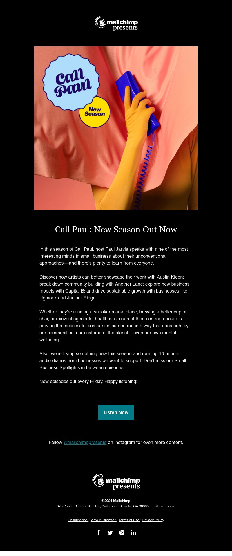 Mailchimp - A fresh take on business: Call Paul is back with a new season