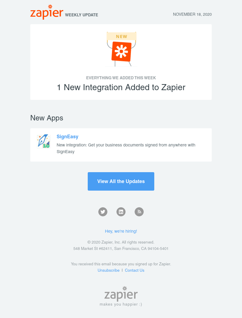 Zapier - 🚀 1 new integration added to Zapier
