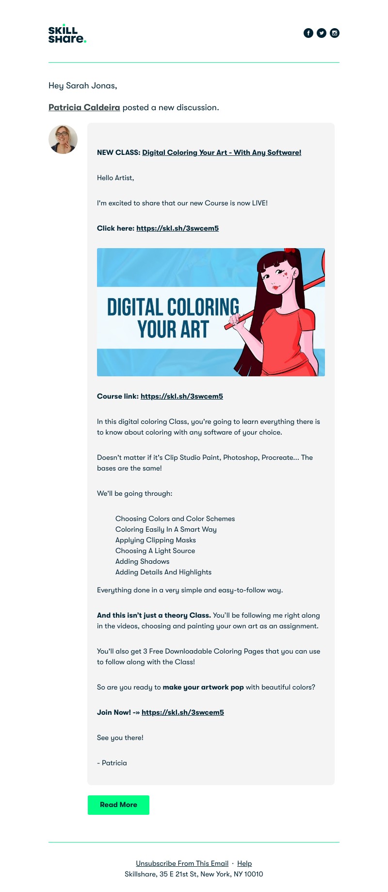 Skillshare - New Course! Digital Color Your Art In Any Software, Easily