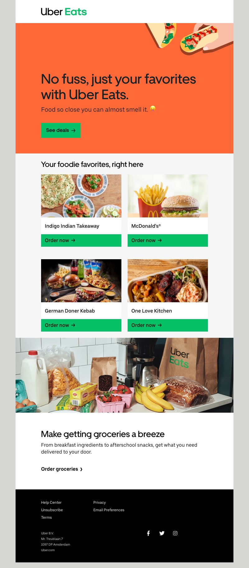 Uber Eats - Treat yourself to something tasty today.