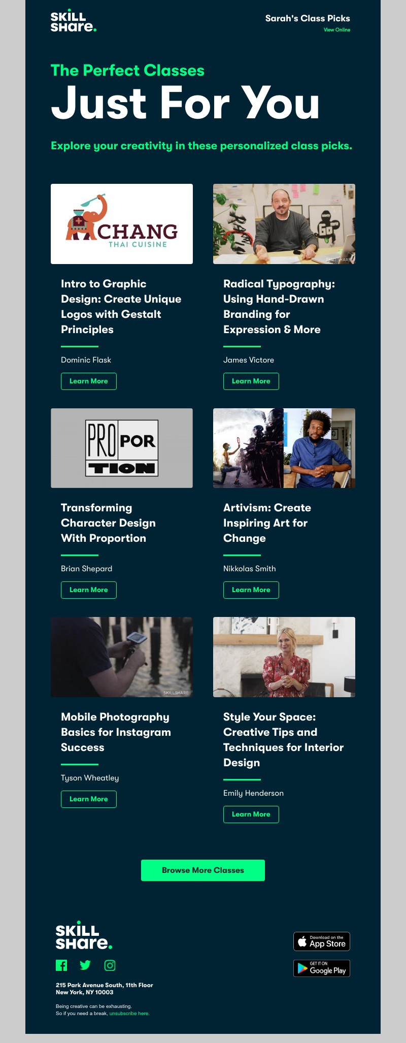 Skillshare - Your Personalized Class Picks