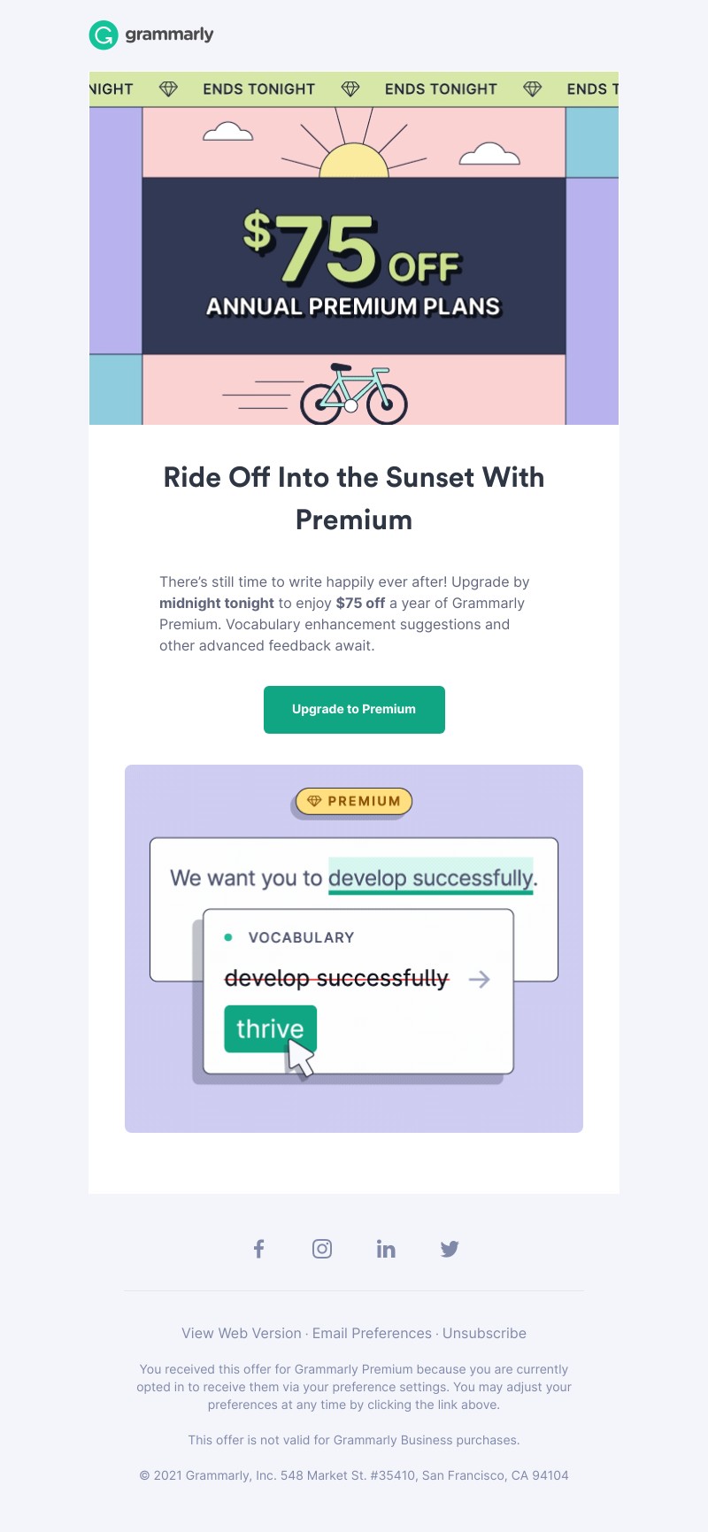 Grammarly - LAST DAY: $75 off annual Grammarly Premium plans