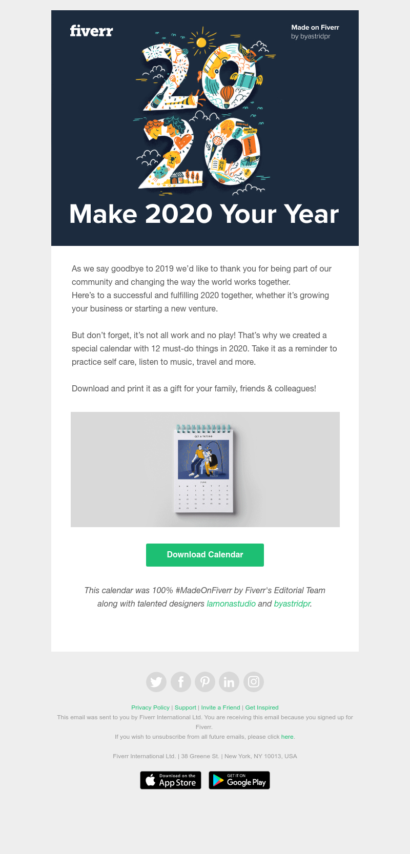 Fiverr - Happy New Year from Fiverr!