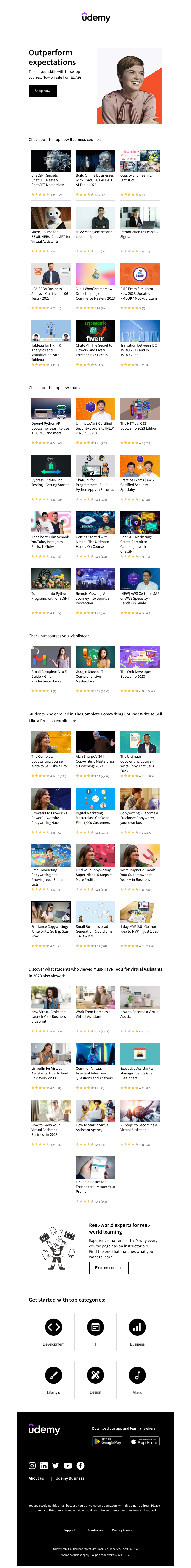 Udemy - Our leading courses. As low as £17.99 for a limited time