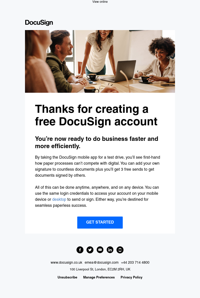 HelloSign - Welcome to DocuSign Sharon!