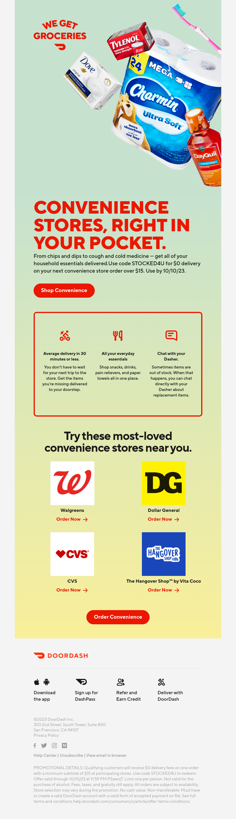  - Get all of your household essentials delivered!