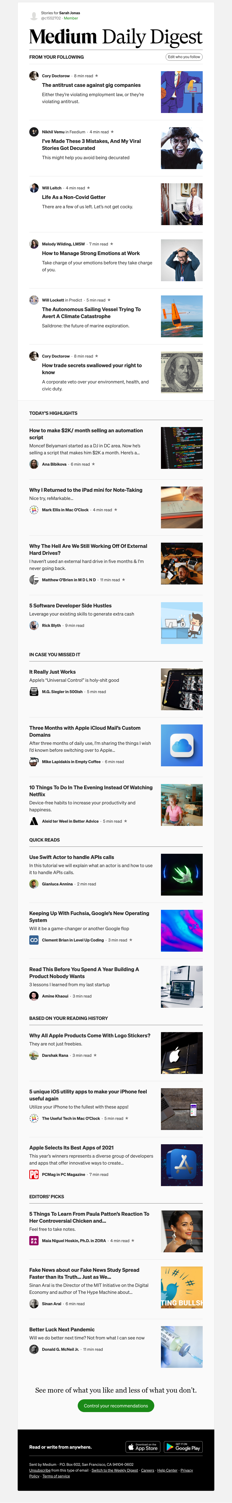 Medium - The antitrust case against gig companies | Cory Doctorow
