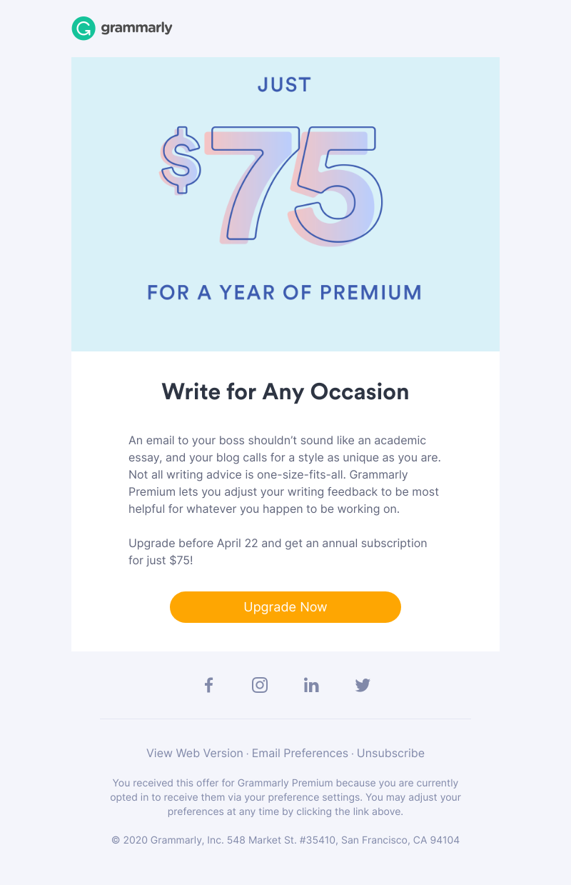 Grammarly - Elevate your writing with this Premium sale