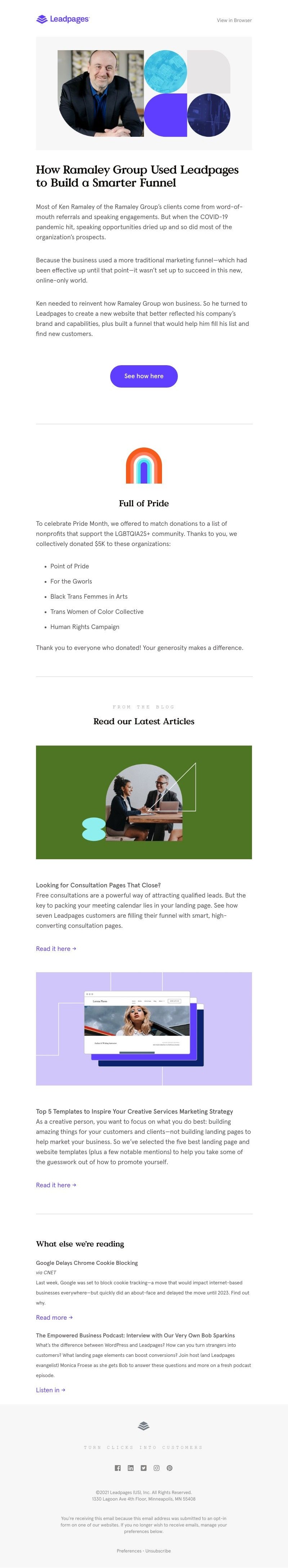 Leadpages - How the Ramaley Group used Leadpages to win new business.
