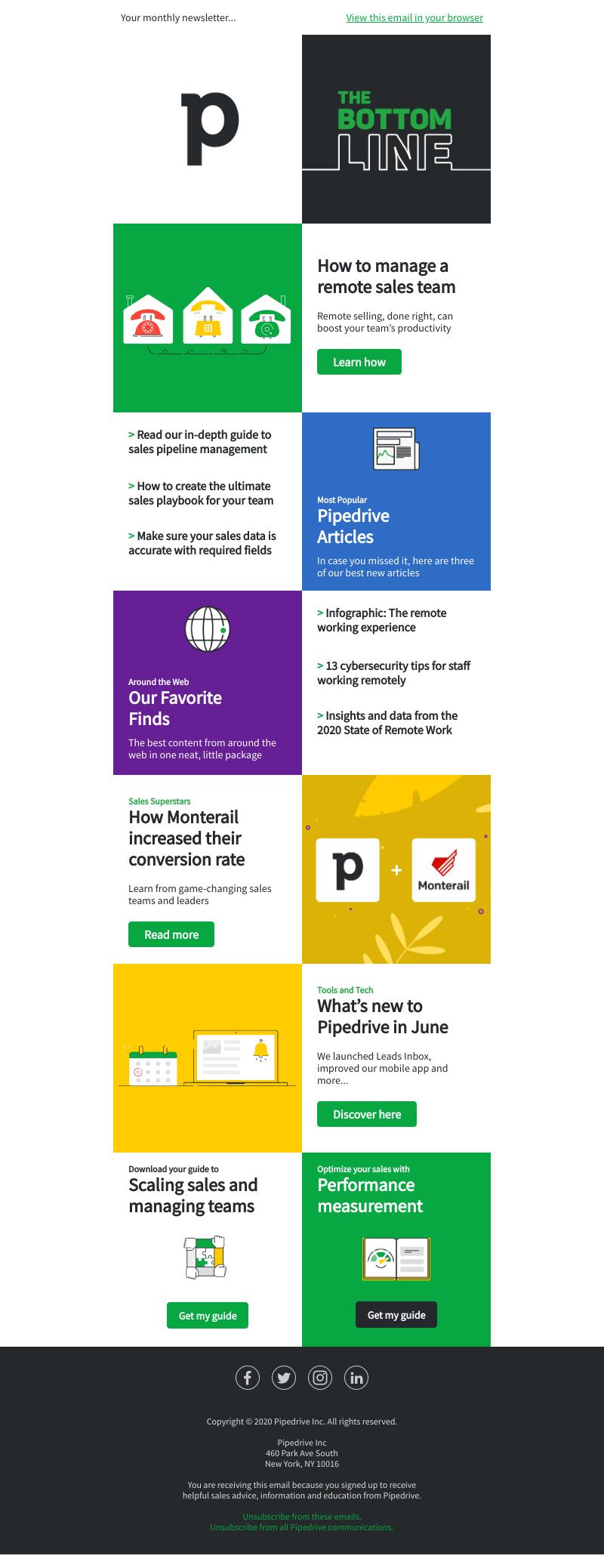 Pipedrive - The Bottom Line: June 2020 Edition