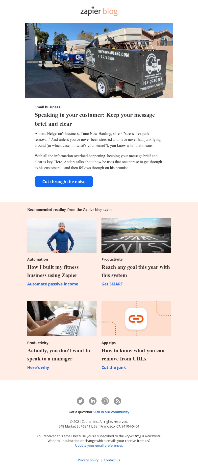 Zapier - Speak to your customer