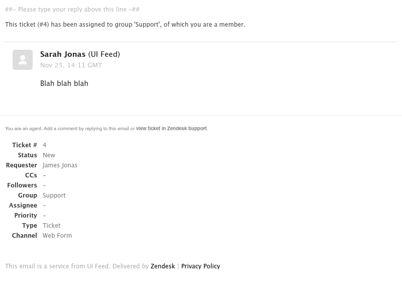 Zendesk - [UI Feed] "Support" assignment: There is an issue on the About page