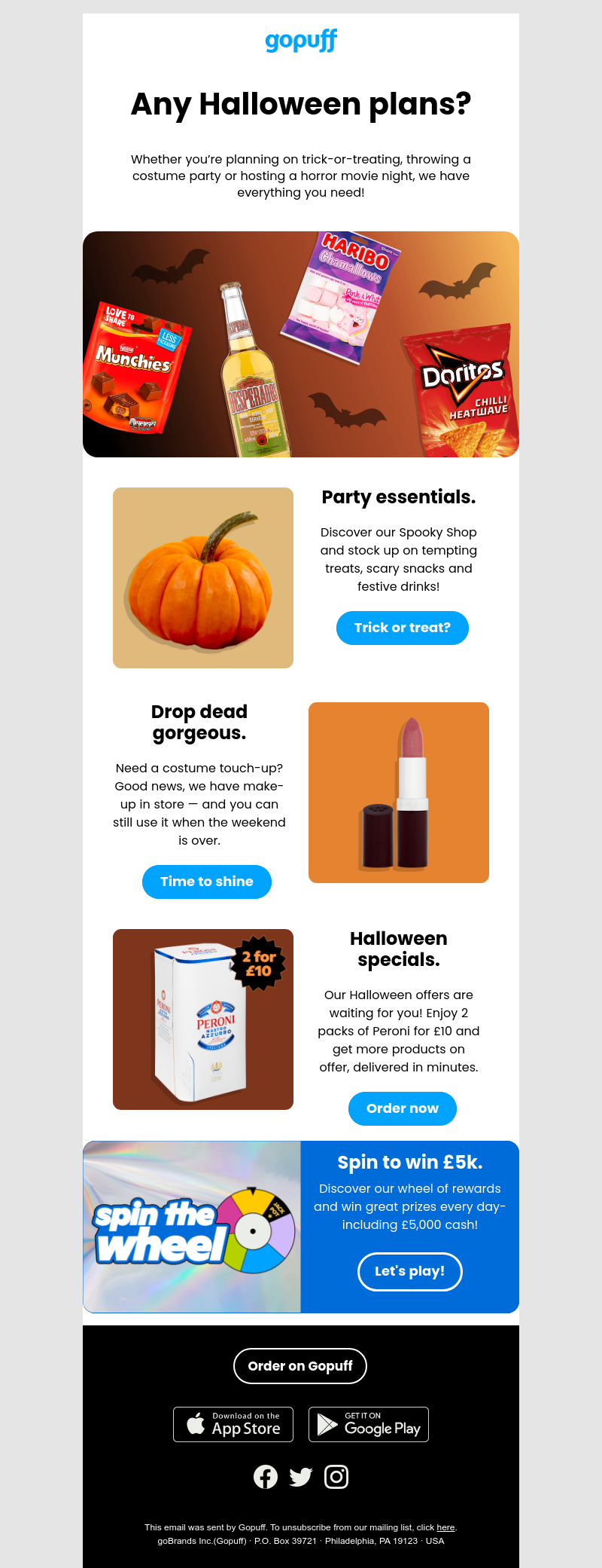 Gopuff - Get ready for Halloween! 🎃