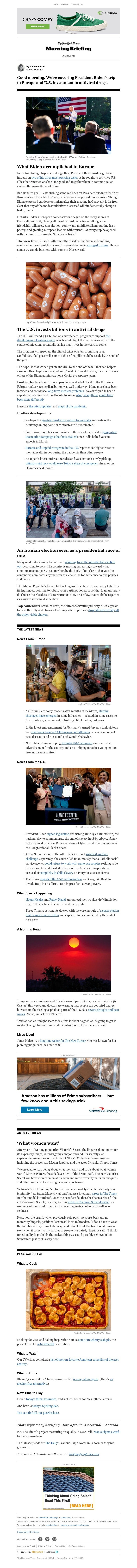 The New York Times - Your Friday Briefing