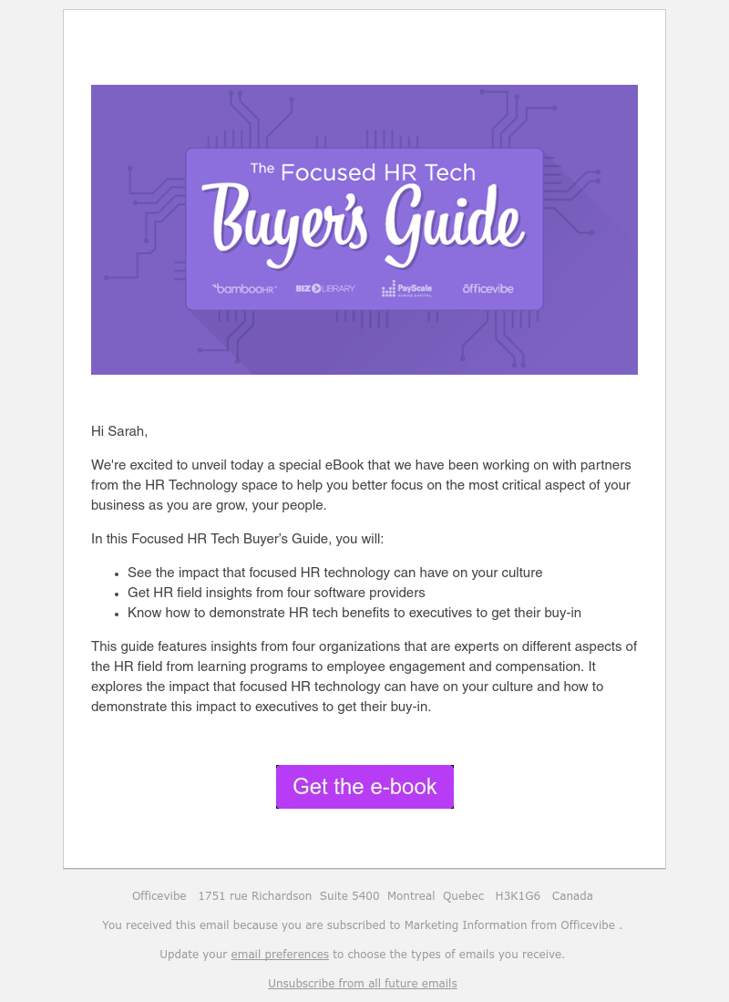  - Introducing the Focused HR Tech Buyers' Guide