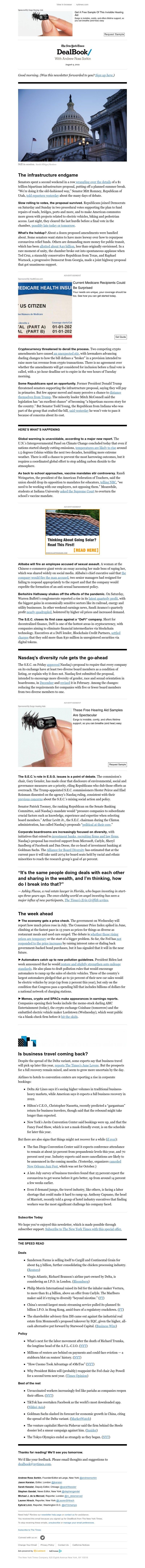 The New York Times - DealBook: Building to a vote