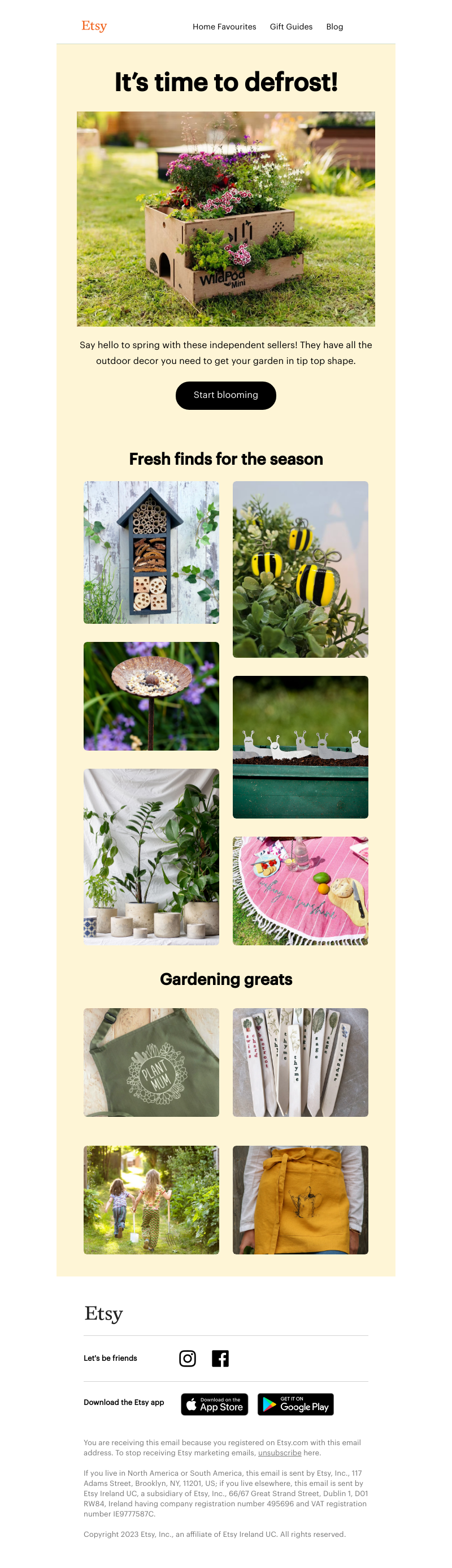 Etsy - Meet you in the garden