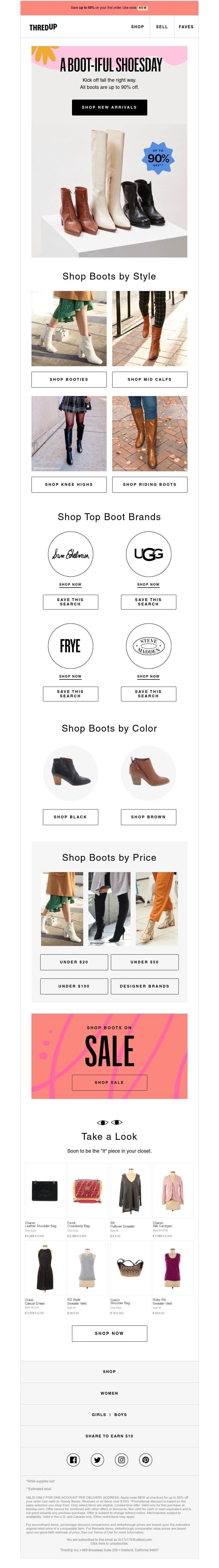 thredUP - Spend your Shoesday with BOOTS 👢