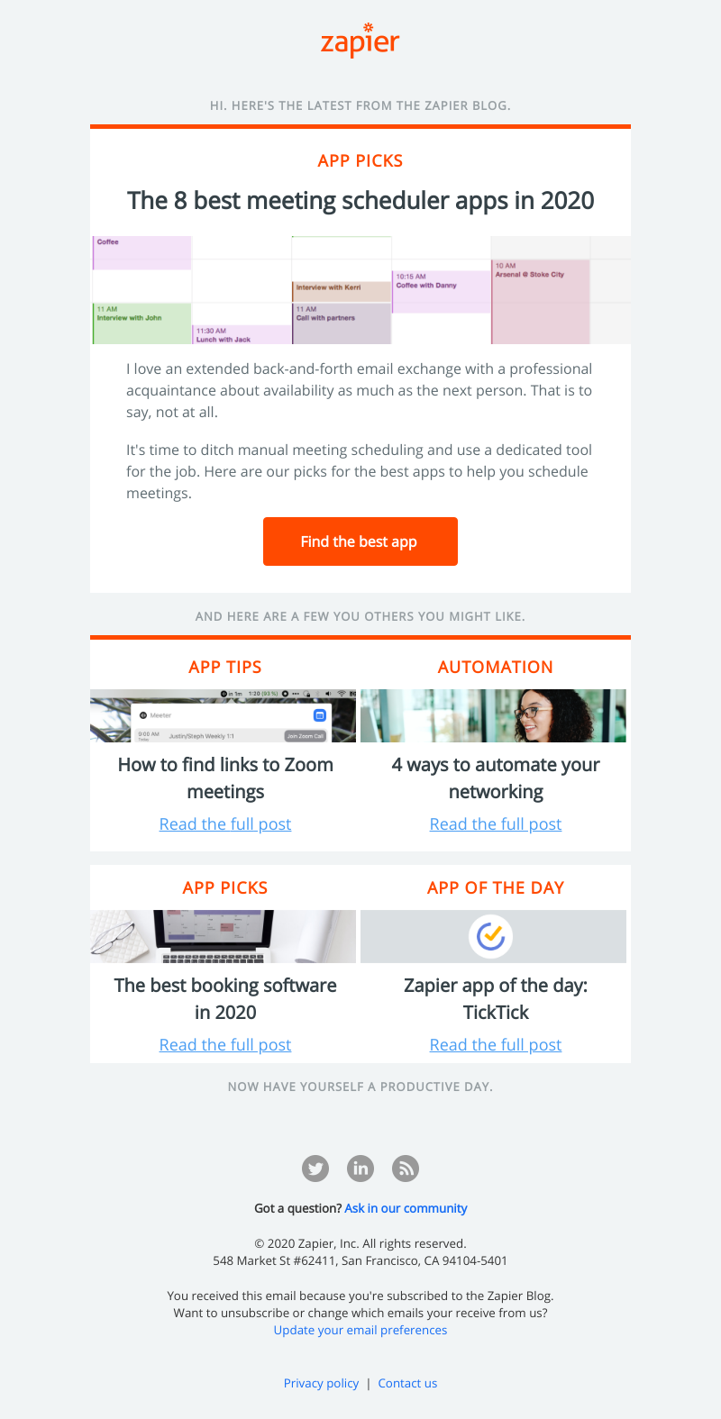 Zapier - The 8 best meeting scheduler apps in 2020