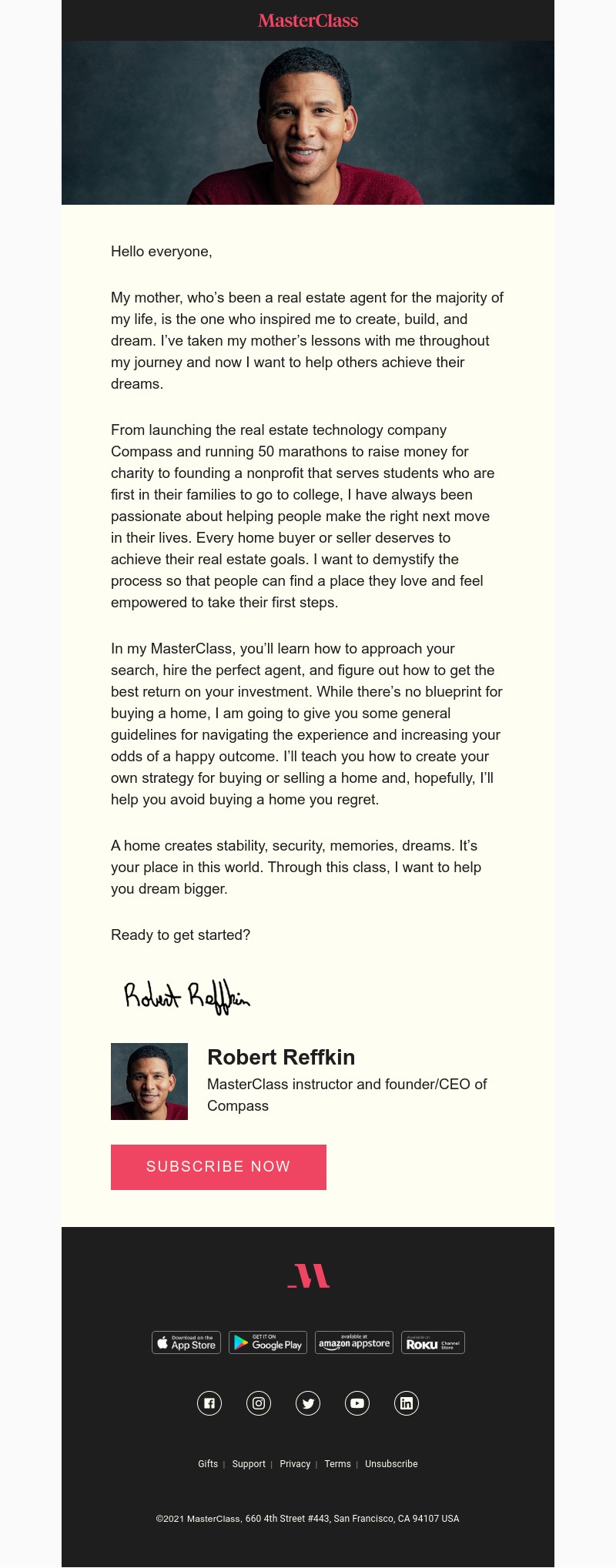  - My MasterClass on real estate is here