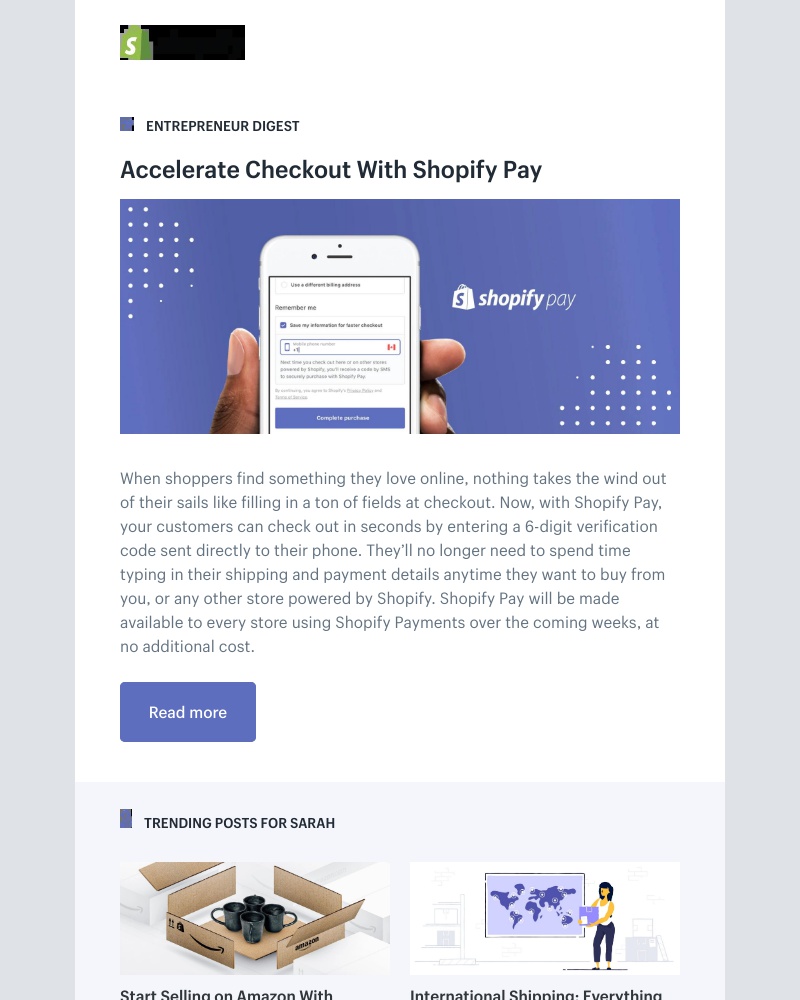 Shopify - Accelerate Checkout With Shopify Pay
