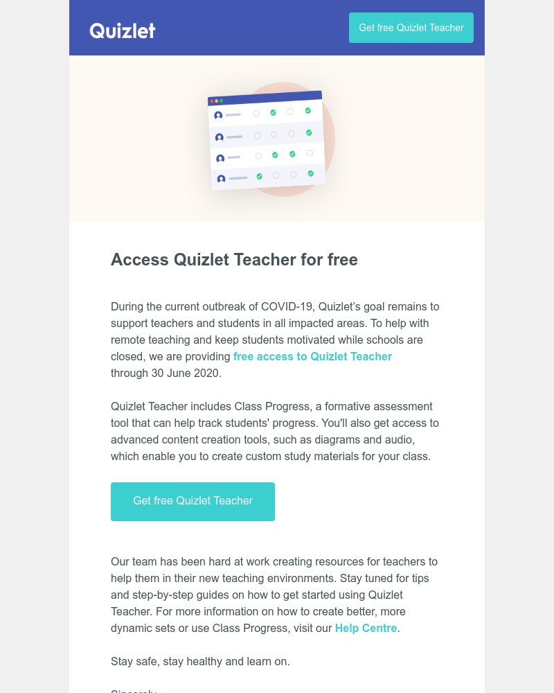 Quizlet - Access Quizlet Teacher for free