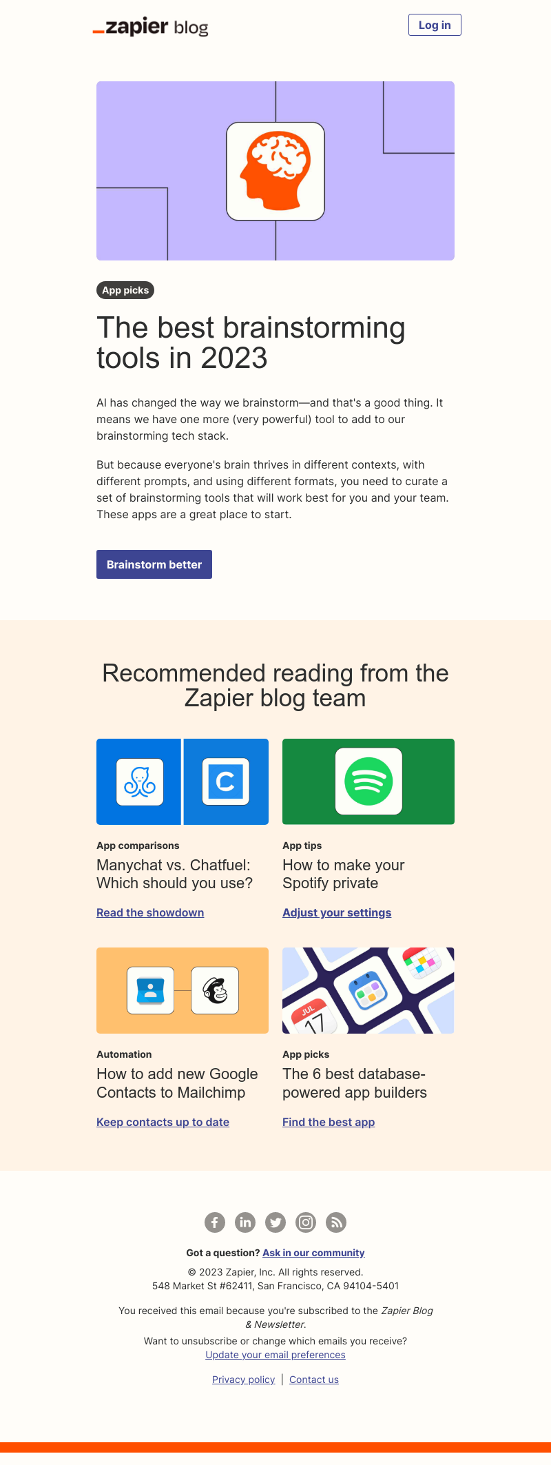 Zapier - The best brainstorming tools in 2023