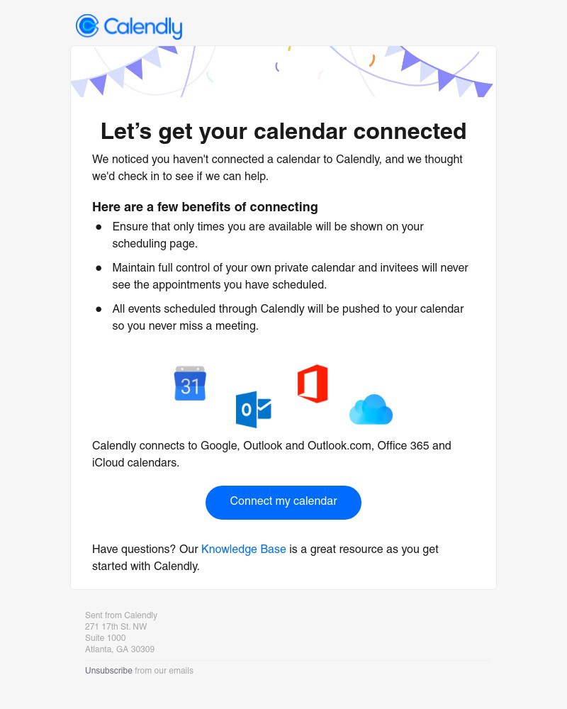 Calendly - [Action Needed] Connect your calendar so you don’t miss any meetings!