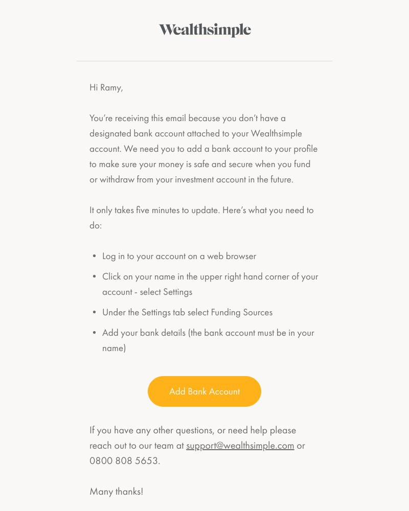 Onboarding on Wealthsimple video screenshot