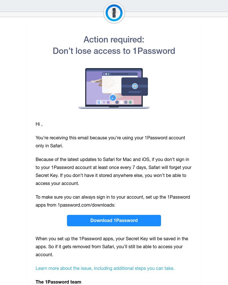 Accepting an invite on 1Password video screenshot